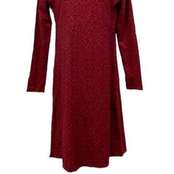 Kuhl Tahini Dress Deep Red Pullover Empire Waist New/ Sample - Picture 5 of 10